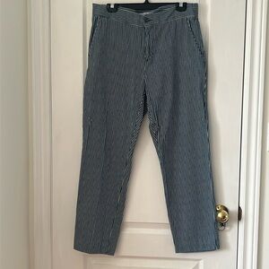 ZARA DENIM PINSTRIPE STRAIGHT LEG PANT SIZE 8/30